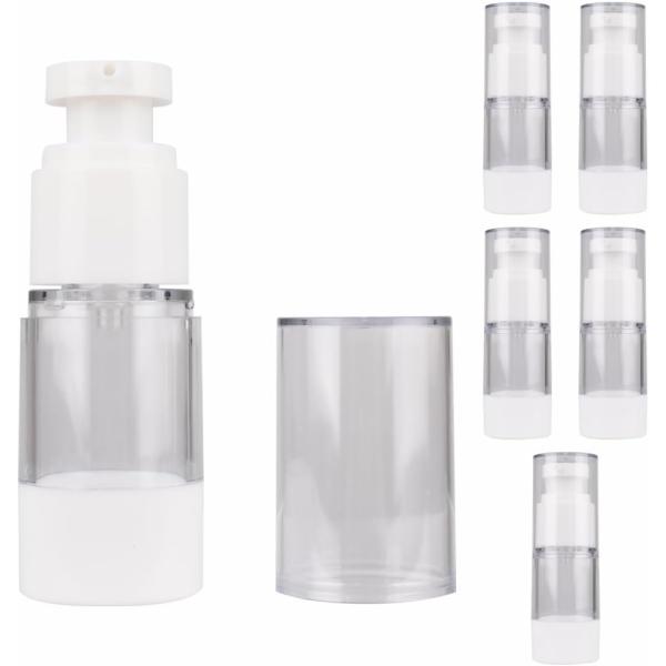 真空ボトル 詰め替え容器 6個セット プラスチック 化粧品 乳液 液体保管 旅行 出張 ポータブル ...
