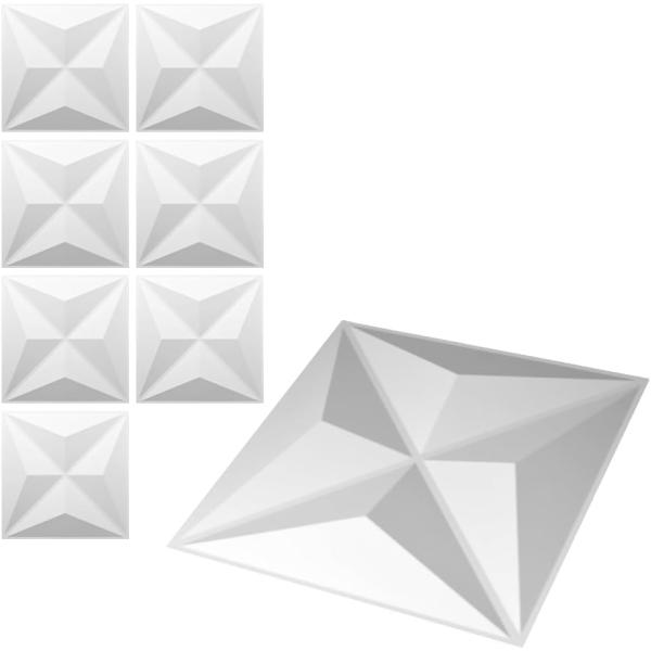 音響拡散パネル 8枚セット 30cm角 ピラミッド型 3D 音歪み処理 壁付け スタジオ リビング ...