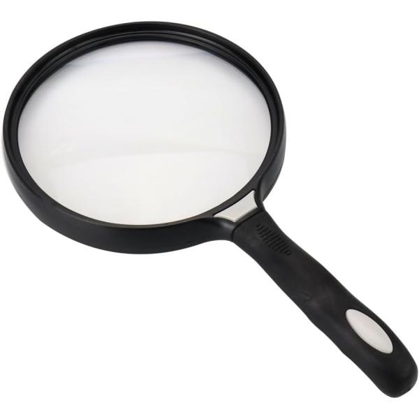 大型 虫眼鏡 拡大鏡 手持ち ビッグルーペ 文字が見やすい 読書 レンズ径12.8cm 倍率3倍 広...
