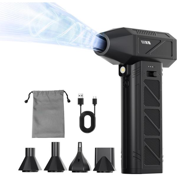 エアダスター 電動 ブロワー 電動エアダスター 180000RPM高速回転 強力 最大風速120m/...