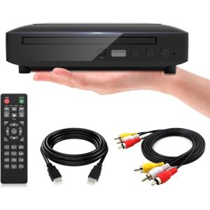 ミニDVDプレーヤー 携帯式DVDプレーヤー DVD/CD再生専用 CPRM対応 テレビやプロジェクターなどに接続して再生可能 AV/HDMIケーブルが付属 ADV-017｜avenir7