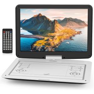 ポータブルDVDプレーヤー 14.1インチ 15.5型 車載携帯式DVD 大容量バッテリー内蔵 液晶高画質画面 270度回転 3電源 CPRM対応 リージョンフリー ADV-03｜avenir7