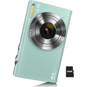 デジタルカメラ デジカメ コンパクト HDカメラ 32gカード付き 1080P 4800万画素 16倍ズーム 軽量 携帯便利 2.88インチ30万画素 AKM-217