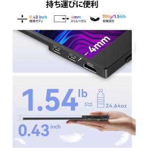 モバイルモニター 15.6インチ FHD ポー...の詳細画像5