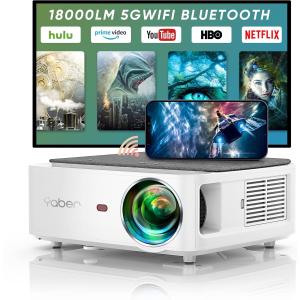 SALE& プロジェクター 15000lm 5G Wifi Bluetooth5.0対応