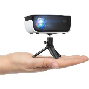 360°回転可能Jimveo プロジェクター 天井投影 家庭用 25000lm