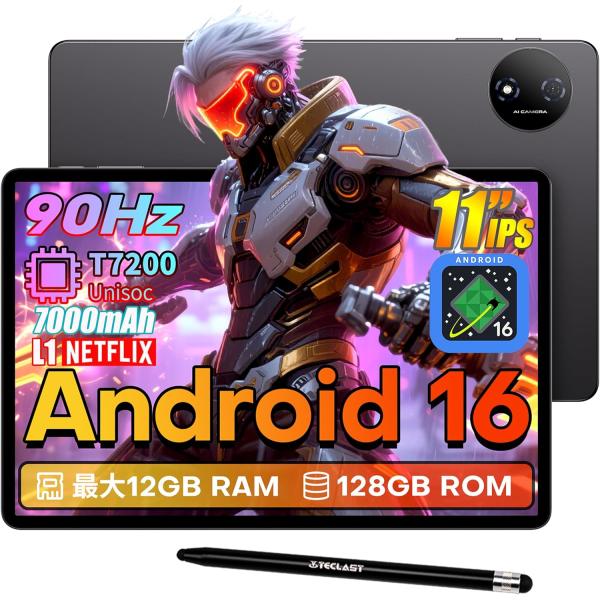 タブレット Android 16 11インチ 90Hz IPS画面 WidevineL1対応 Net...