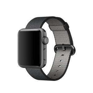 送料無料　38mm 42mm ブラック Apple Watch バンド ウーブンナイロン スポーツ ベルト 全機種対応 for Apple Watch Series 1 Series 2