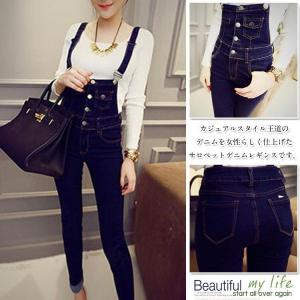 サロペット デニム スキニーの商品一覧 通販 Yahoo ショッピング