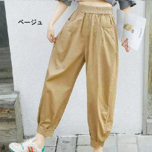ボトムス ウエストゴム ゆったり サルエルパン...の詳細画像5