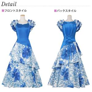 フラダンス スポーツ フラドレス ロングドレス サテン切替 フラダンス ティアードドレス Op4 3 3607 フラダンス衣装 ダンス バレエ フラダンスドレス ワンピース ムームー ステージ発表会衣装のアビバーレ