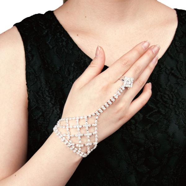 即納★ アクセサリー ハンドアクセサリー ハンドジュエリー ブレスレット ダイヤ フォーマルアクセサ...
