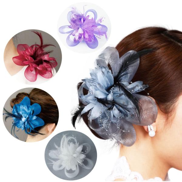 即納★ フォーマル ヘアアクセサリー 髪飾り コサージュ パーティ 発表会 ヘアクリップ KS-GD...