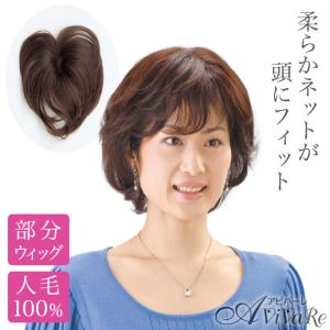 ソフトネットヘアピース Z0732 かつら レディース ウィッグ ヘアピース 部分用 つむじ 分け目 ボリュームアップ ヘアケア 白髪かくし｜avivare