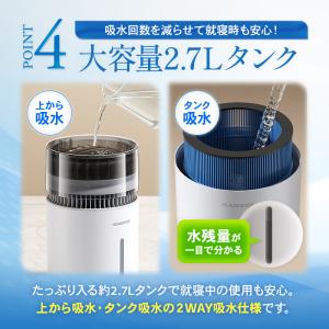 加湿器 気化式 大容量 100段階調節 省エネ...の詳細画像4