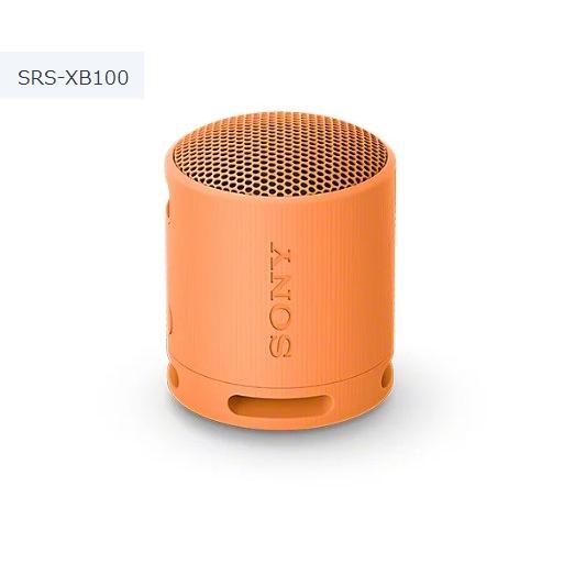 ソニー ワイヤレスポータブルスピーカー SRS-XB100 （D) オレンジ色