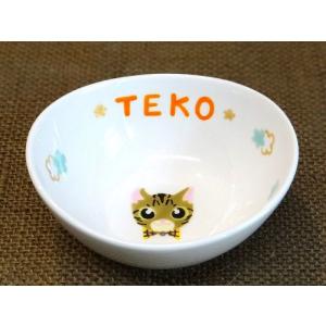 オーダーネコ用食器手描き顔デザイン【名入れ】選べるカラー｜avylife