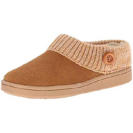 CLARKS Women&apos;s Knit Scuff Slipper, Cinnamon, 7 M U...