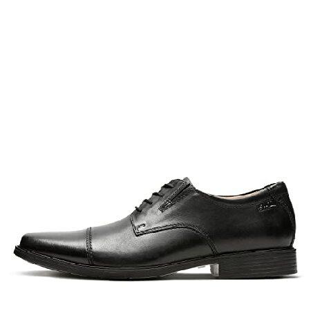 Clarks Men&apos;s Tilden Cap Oxford Shoe,Black Leather,...