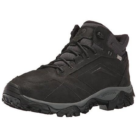 Merrell メンズ Moab Adventure Mid 防水ハイキングブーツ、ブラック、8 2...