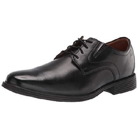 Clarks Whiddon Plain Black Leather 11 D (M)