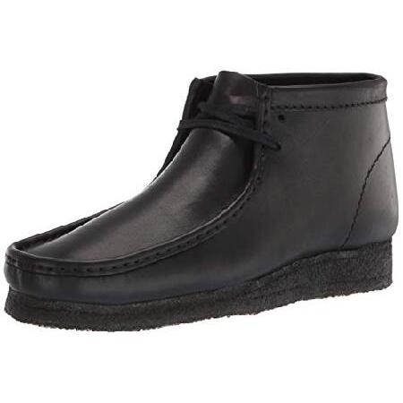 Clarks Men&apos;s Wallabee Boot Chukka, Black Leather, ...