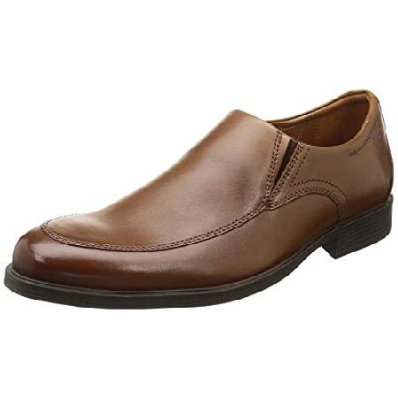 Clarks Men&apos;s Whiddon Step Loafer, Dark Tan Lea, 13