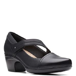Clarks Emily Pearl Black Synthetic/Leather Combi 12 B (M)