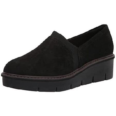 Clarks Women&apos;s Airabell Mid Loafer, Black Suede, 8...
