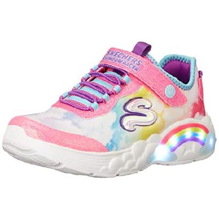 Skechers Kids Girls Rainbow Racer Sneaker, Pink Mu...