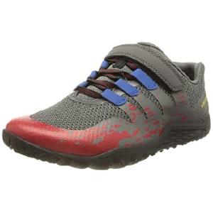 Merrell Boy's Trail Glove 5 Alternative Closure Hiking Sneaker, Grey/Primary, 12 Big Kid｜awa-market