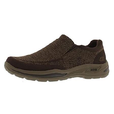 Skechers メンズ アーチフィット モトリー Vaseo スリッポン, ブラウン, 12