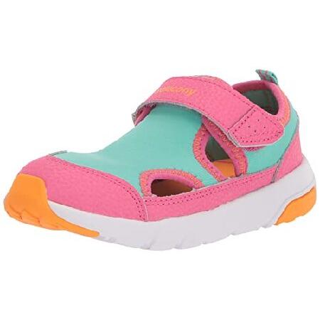 Saucony Quick Splash JR Sneaker, Pink/Turq, 5.5 US...