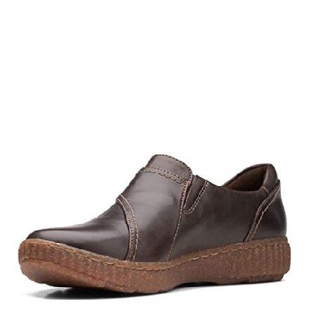 Clarks (クラークス) レディース キャロラインパールローファー, ダークブラウンレザー, 5...