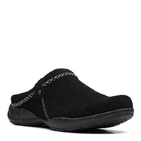 Clarks Women&apos;s Roseville Echo Clog, Black Suede, 7