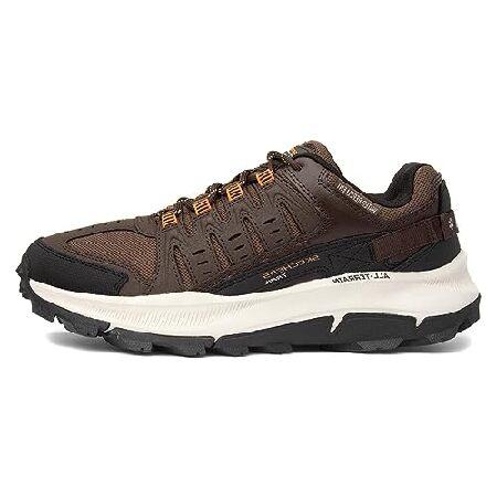 Skechers Men&apos;s Walking Sneaker, Brown Leather mesh...