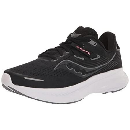 Saucony Women&apos;s Guide 16 Sneaker, Black/White, 5 W...