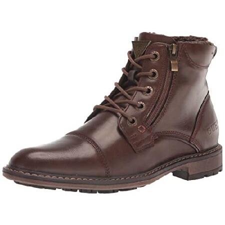 GUESS Men&apos;s SAMWELL Ankle Boot, Brown, 11.5
