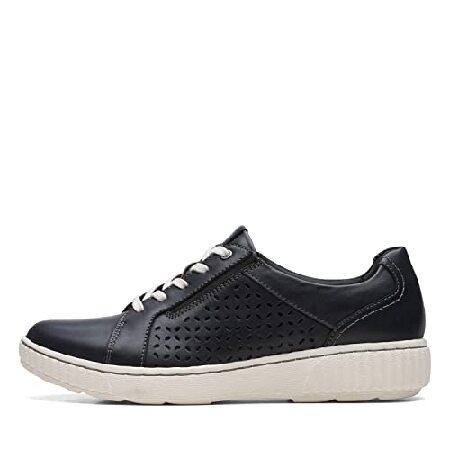 Clarks Women&apos;s Caroline Ella Sneaker, Black Leathe...