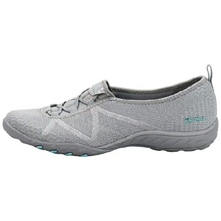 Skechers レディース Breathe-Easy-a Look スニーカー, グレー/アクア。...