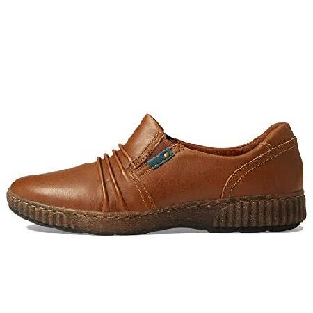 Clarks Magnolia Faye Dark Tan Leather 8 D - Wide