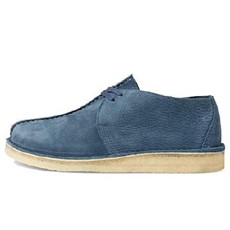 Clarks (クラークス) メンズ デザートトレック モカシン, ブルー/グレーヌバック, 10