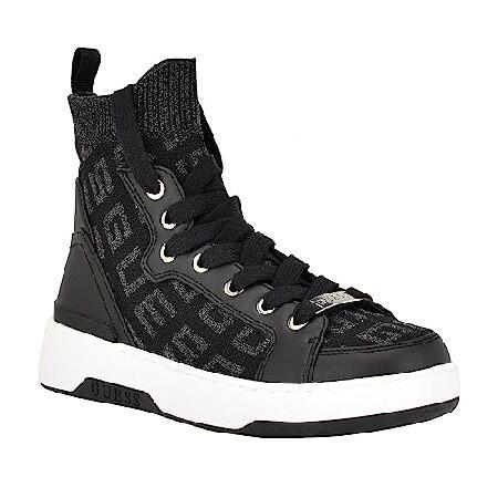 GUESS Women&apos;s MANNEN Sneaker, Black 001, 9.5