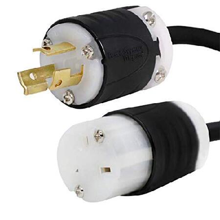 Nema l6 - 15p (ロック) to NEMA 6 - 20rアダプタwith 1 ft。ピ...