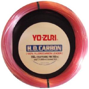 (27kg) - Yo-Zuri 30-Yard HD Fluorocarbon Leader, Pink, 27kg