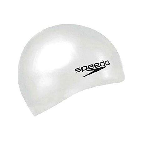 Speedo Bonnet de bain en silicone Flat blanc