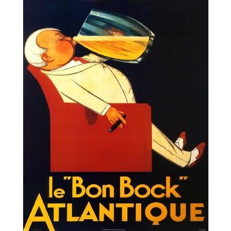 Le Bon Bock 16 X 20アートプリントポスターフランス広告ヴィンテージキッチンバーイメ...