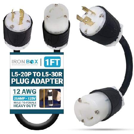 IronBox Electric NEMA L5-20P - L5-30R プラグアダプター電源コー...