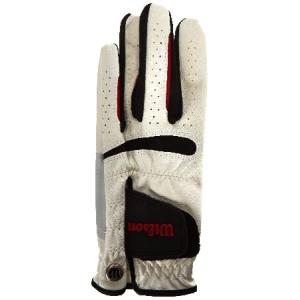 (M/L, White - white) - Wilson Feel Plus Golf Left Hand Glove Mens Weather-Proof Synthetic Leather White｜awa-outdoor