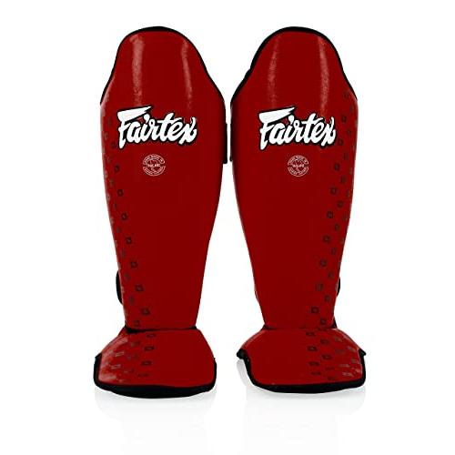 Fairtex 競技用 ムエタイ シンガード SP5 - ブラック ブルー イエロー レッド L